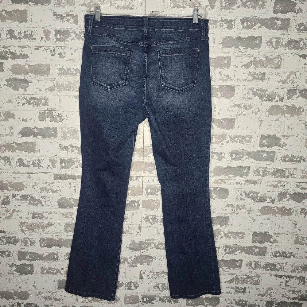 NYDJ‎ Jeans Womens 14 Billie Mini Bootcut Medium Blue Wash Stretch Denim Comfort